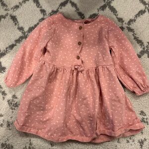 Next Direct Pink Triangle-Print Long Sleeve Casual Dress